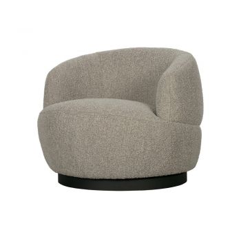 Fotoliu gri deschis pivotant Wolly – WOOOD