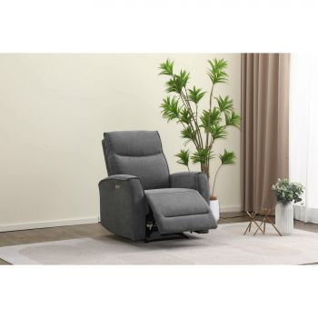 Fotoliu Recliner Electric Huston, 85x103x96 cm, Gri