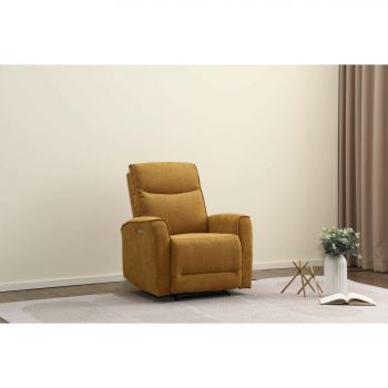 Fotoliu Recliner Electric Winston, 85x103x96 cm, Galben Curry