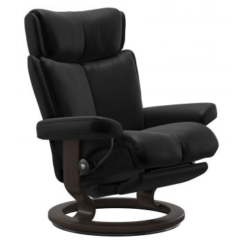 Fotoliu recliner Stressless Magic Classic Power cadru wenge tapiterie piele Batik Black