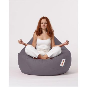 Fotoliu sac pentru grădină gri închis Premium XXL – Floriane Garden