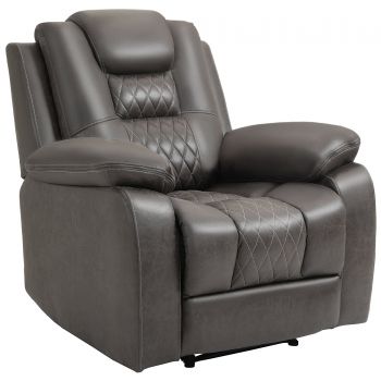 HOMCOM Fotoliu Recliner 150° cu Suport pentru Picioare si Umplutura Suplimentara din Microfibra Fotoliu pentru Relaxare, Maro 94x95x99cm