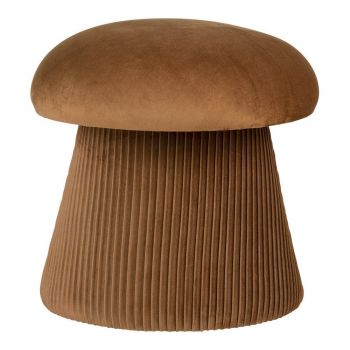 Puf galben ocru cu tapițerie din catifea Hampton – House Nordic