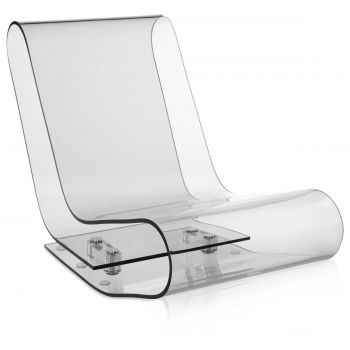 Sezlong Kartell L C P design Maarten van Severen transparent