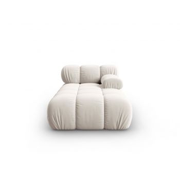 Sezlong living dreapta 1 loc, Bellis, Micadoni Home, BL, 155x94x70 cm, catifea, bej deschis