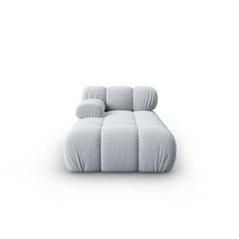 Sezlong living stanga 1 loc, Bellis, Micadoni Home, BL, 155x94x70 cm, catifea, albastru deschis