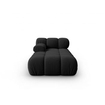 Sezlong living stanga 1 loc, Bellis, Micadoni Home, BL, 155x94x70 cm, catifea, negru