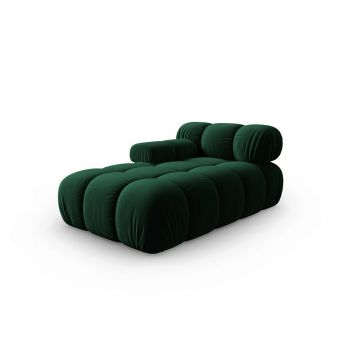 Sezlong living stanga 1 loc, Bellis, Micadoni Home, BL, 157x97x62 cm, catifea, verde bottle