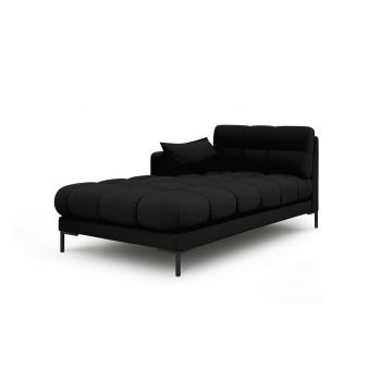 Sezlong living stanga 1 loc, Mamaia, Micadoni Home, BL, 185x102x75 cm, tesatura tip twill, negru