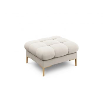 Taburet, Mamaia, Micadoni Home, GL, 60x60x41 cm, tesatura tip twill, bej