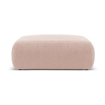 Taburet roz cu tapițerie din stofă bouclé Molino – Micadoni Home
