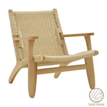 Fotoliu Chiara lemn de fag culoare lemn natural - scaun franghie culoare lemn naturala 70x68x75cm