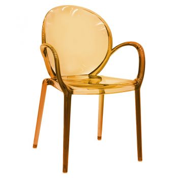 Fotoliu Flair policarbonat culoare maro transparent