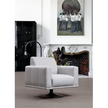 Fotoliu Nikea Turnable ArmchairGri Deschis