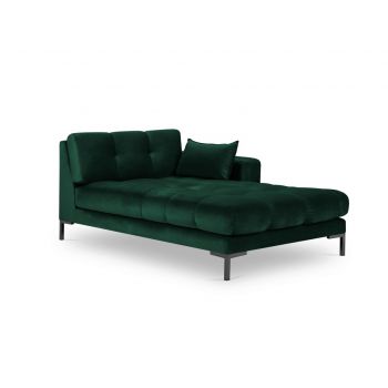 Sezlong living dreapta 1 loc, Mamaia, Micadoni Home, BL, 185x102x75 cm, catifea, verde bottle