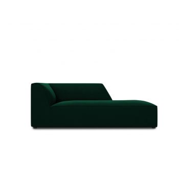 Sezlong living dreapta 1 loc, Ruby, Micadoni Home, BL, 180x93x69 cm, catifea, verde bottle