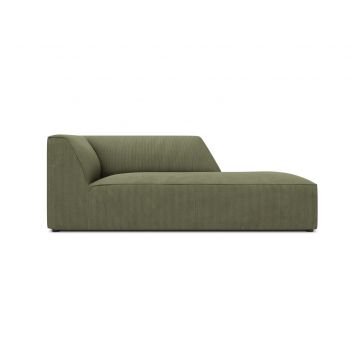 Sezlong living dreapta 1 loc, Ruby, Micadoni Home, BL, 180x93x69 cm, velur, verde