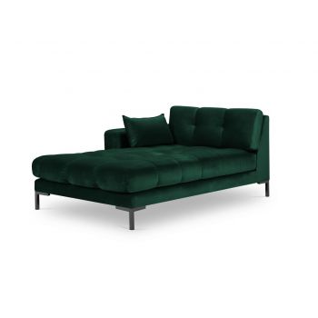 Sezlong living stanga 1 loc, Mamaia, Micadoni Home, BL, 185x102x75 cm, catifea, verde bottle