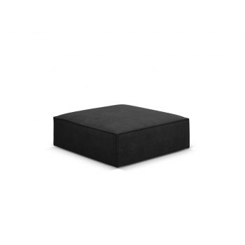 Taburet, Kaelle, Micadoni Home, BL, 100x80x38 cm, poliester chenille, negru