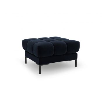 Taburet, Mamaia, Micadoni Home, BL, 60x60x41 cm, catifea, albastru inchis