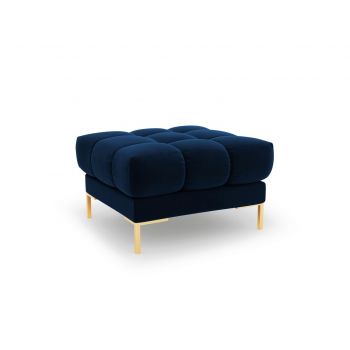 Taburet, Mamaia, Micadoni Home, GL, 60x60x41 cm, catifea, albastru regal