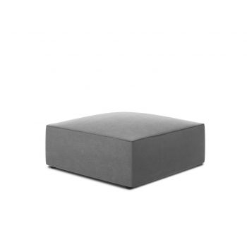 Taburet, Ruby, Micadoni Home, BL, 93x93x40 cm, catifea, gri