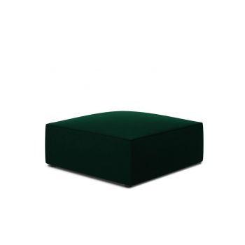 Taburet, Ruby, Micadoni Home, BL, 93x93x40 cm, catifea, verde bottle