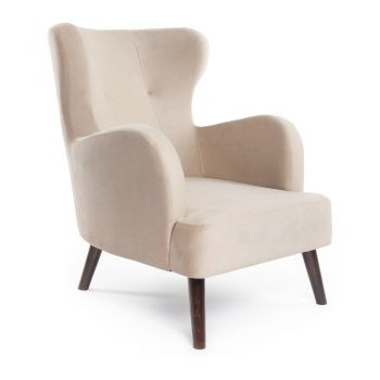 Fotoliu bej wing cu tapiÈu009Berie din catifea Noemye âu0080Bonami Selection