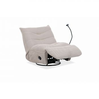 Fotoliu cu Recliner Relax Game, 91.5x108x93 cm, Stofa Beige
