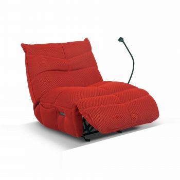 Fotoliu cu Recliner Relax Game, 91.5x108x93 cm, Stofa Rosie