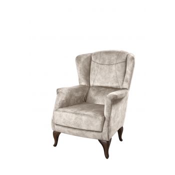 Fotoliu Elegans Berjer, Pandia Home, 85x75x100 cm, lemn, bej