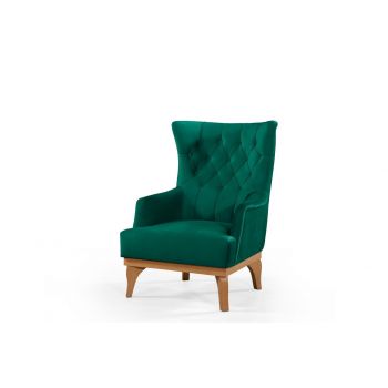 Fotoliu Elena(2)-toledo35, Pandia Home, 75x90x102 cm, lemn, verde inchis