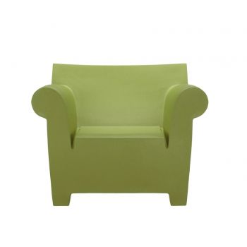 Fotoliu Kartell Bubble design Philippe Starck verde