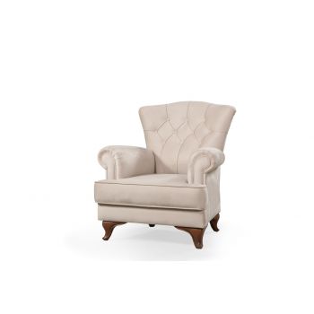 Fotoliu Pedesa(2)-toledo13, Pandia Home, 85x90x96 cm, lemn, crem