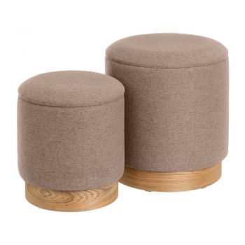 Pufuri maro deschis 2 buc. – Casa Selección