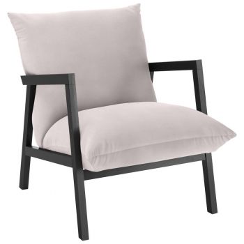 Fotoliu din textil, gri deschis