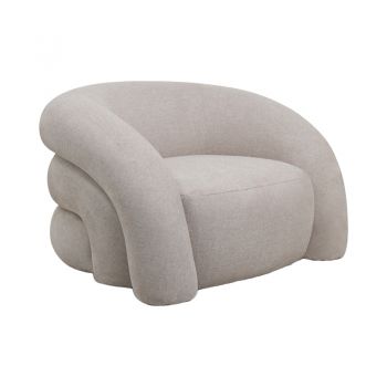 Fotoliu Lexy crem din material textil 99x88x62 cm