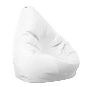 Fotoliu puf copii, Nirvana Light Pufrelax, Material Piele ecologica - Alb
