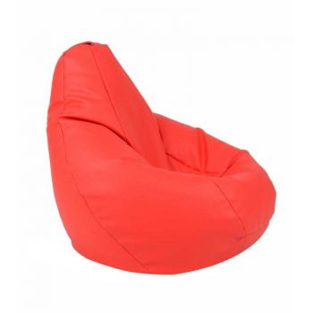 Fotoliu puf copii, Nirvana Light Pufrelax, Material Piele ecologica - Rosu