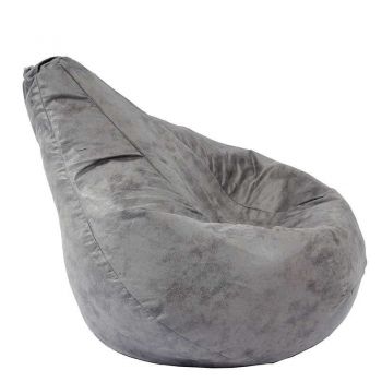 Fotoliu puf copii, Nirvana Light Pufrelax, Material Textil - Moon Grey