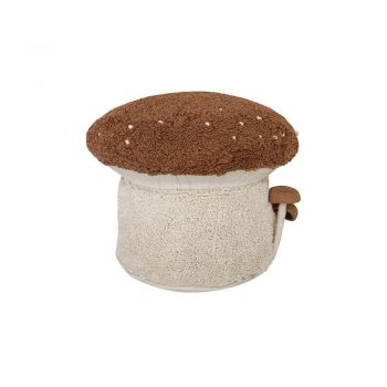 Fotoliu puf pentru copii cărămiziu/crem Boletus – Lorena Canals