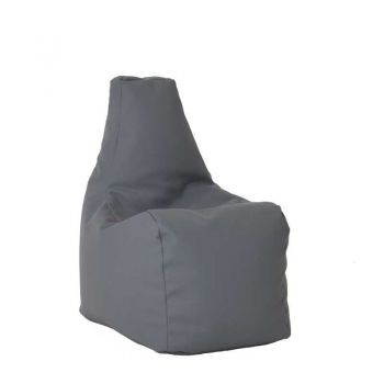Fotoliu tip Scaun Sunlounger Junior, Material Piele ecologica - Dark Grey