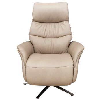 SCAUN DE RELAXARE in piele bej