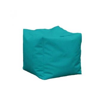 Taburet Cub, Material Piele ecologica - Turcoaz Taburet Cub, Material Piele ecologica - Turcoaz