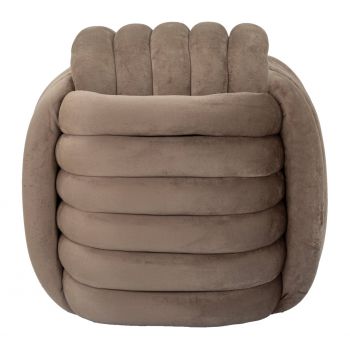 Taburet Softy, Mauro Ferretti, 45x45x45 cm, MDF/catifea din policoton, gri