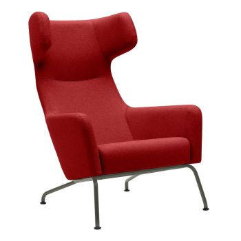 Fotoliu cu picioare gri Softline Havana, roșu Fotoliu cu picioare gri Softline Havana, roșu
