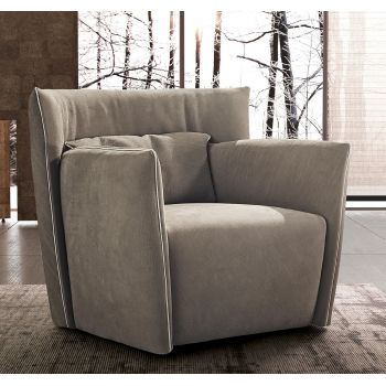Fotoliu Gamma Tulip PNA piele Burt F613 HandMade in Italy