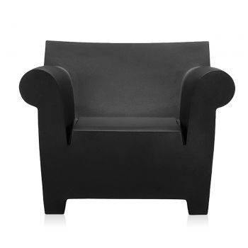 Fotoliu Kartell Bubble design Philippe Starck negru