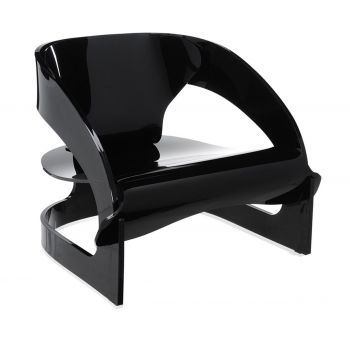 Fotoliu Kartell Joe Colombo design Joe Colombo negru mat