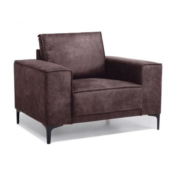 Fotoliu maro din imitație de piele Copenhagen - Scandic